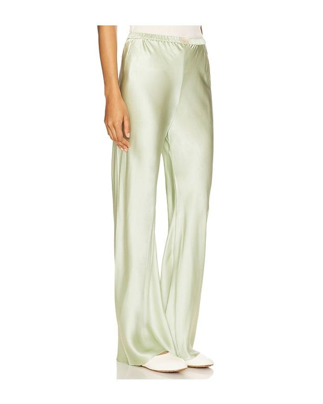 Comme Si White Bias Cut Pant