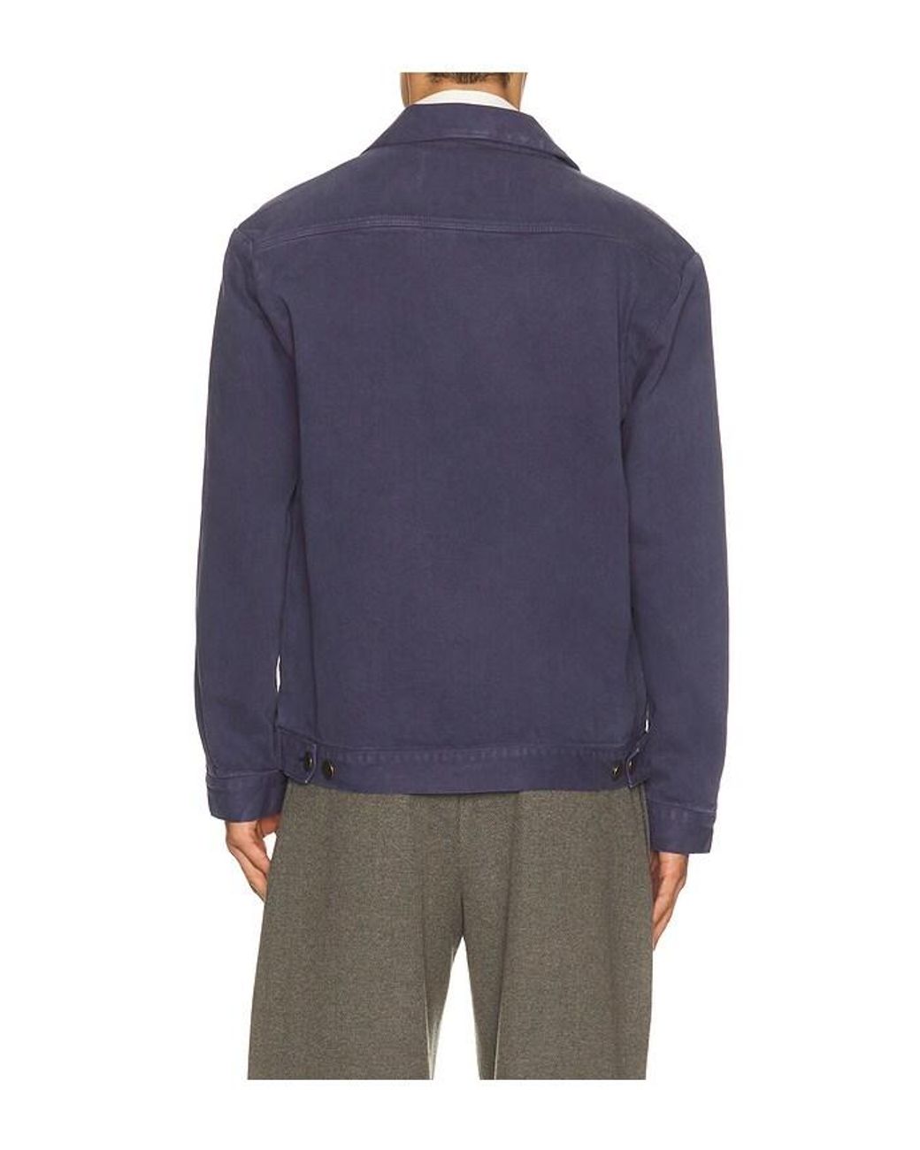 Palmes Blue Western Zip Jacket for men