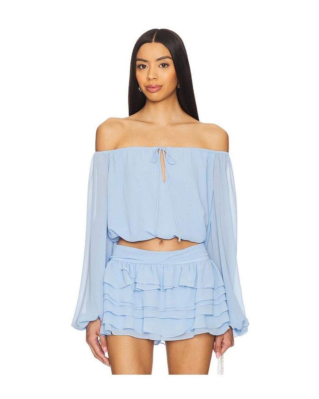 Amanda Uprichard Blue Dallas Top