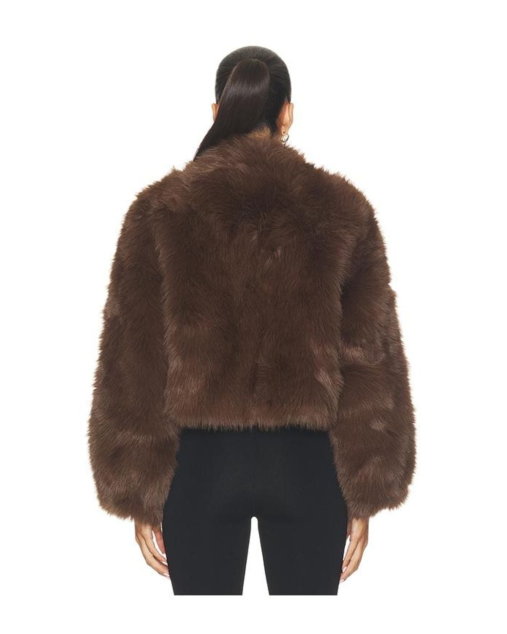 NonChalant Label Brown Daphne Faux Fur Jacket