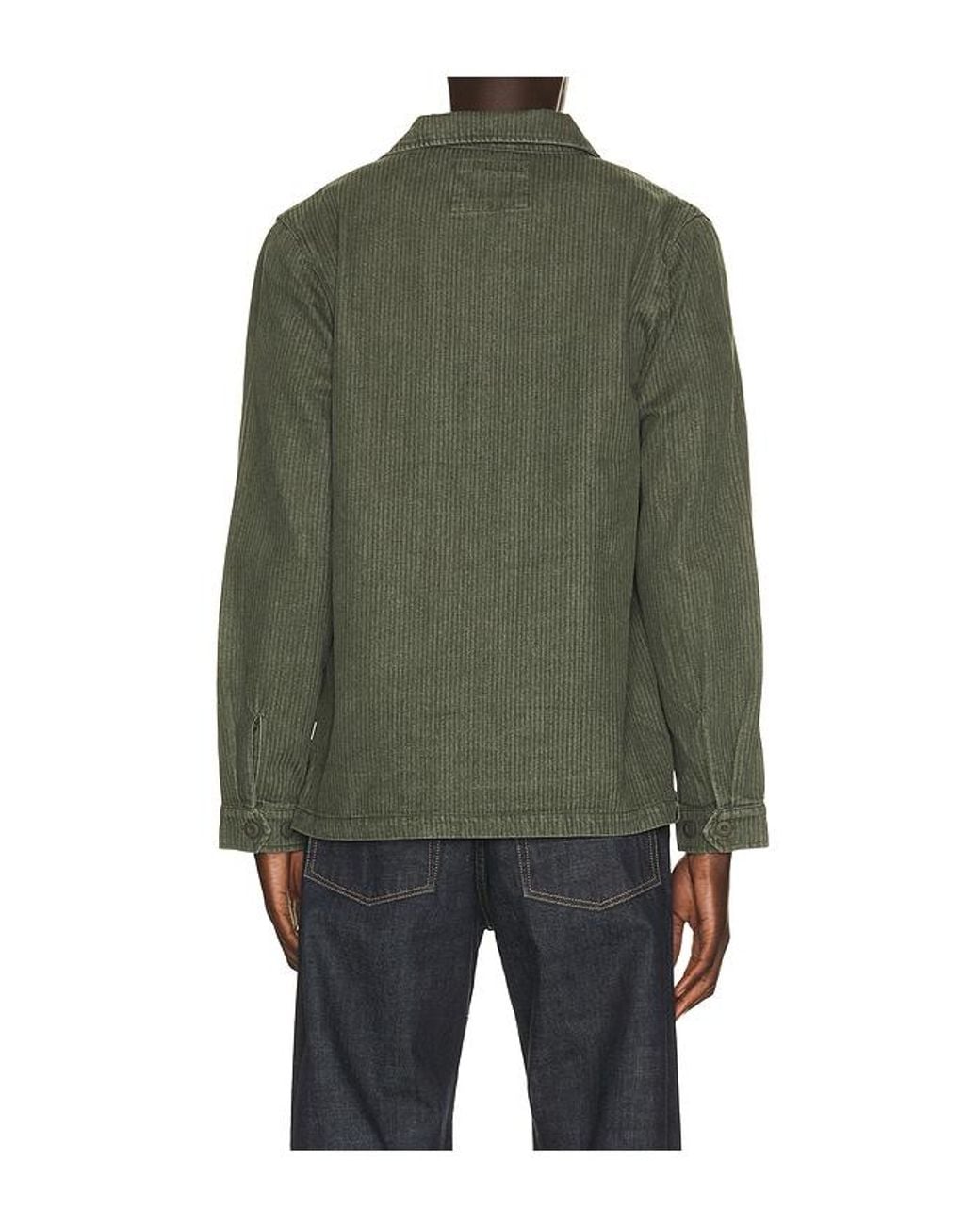 Rhythm Green Harlan Long Sleeve Shirt for men