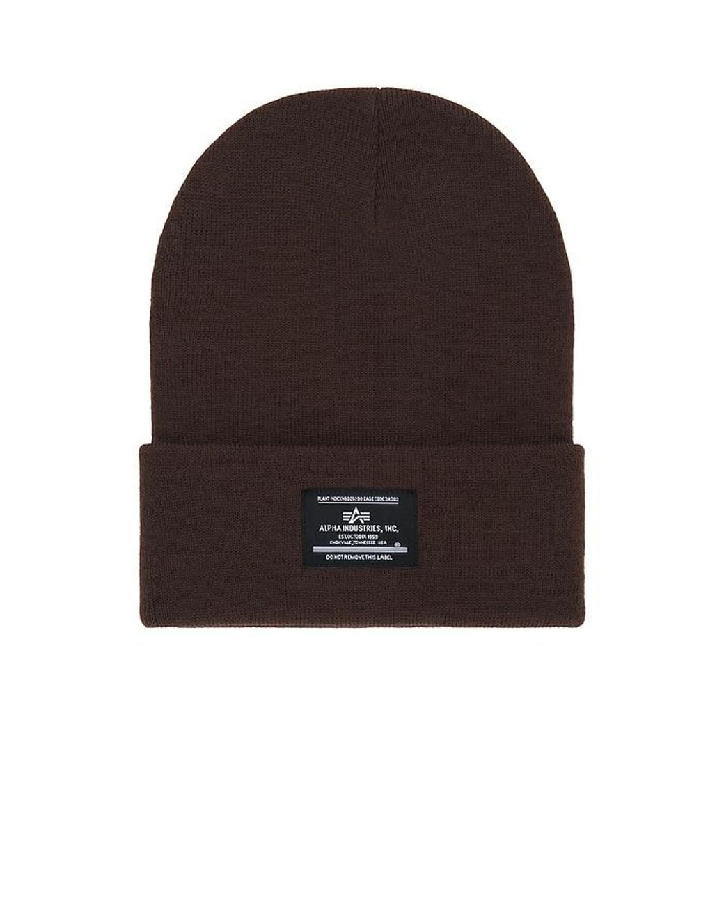 Alpha Industries Black Essential Beanie