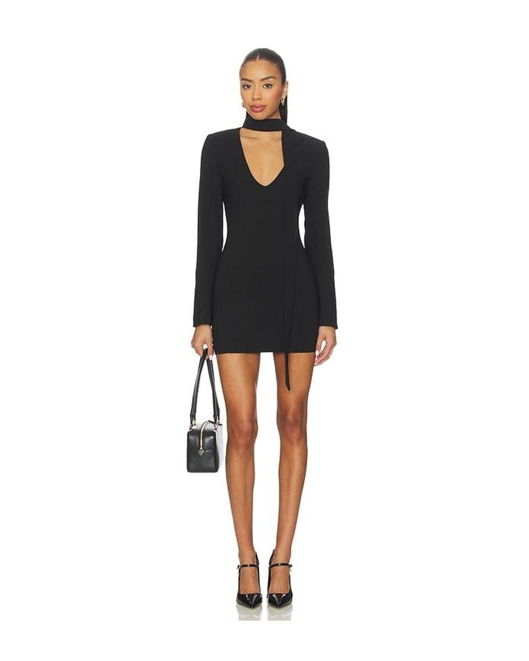ALL THE WAYS Black Diana Mini Dress