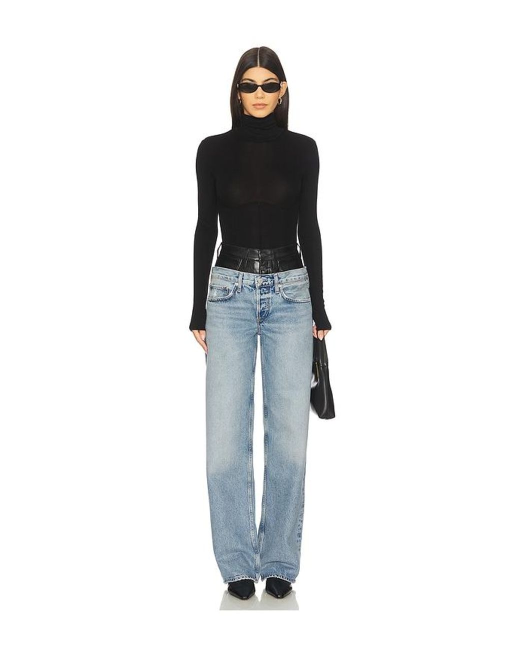 Agolde Blue Elson High Rise Loose Jeans