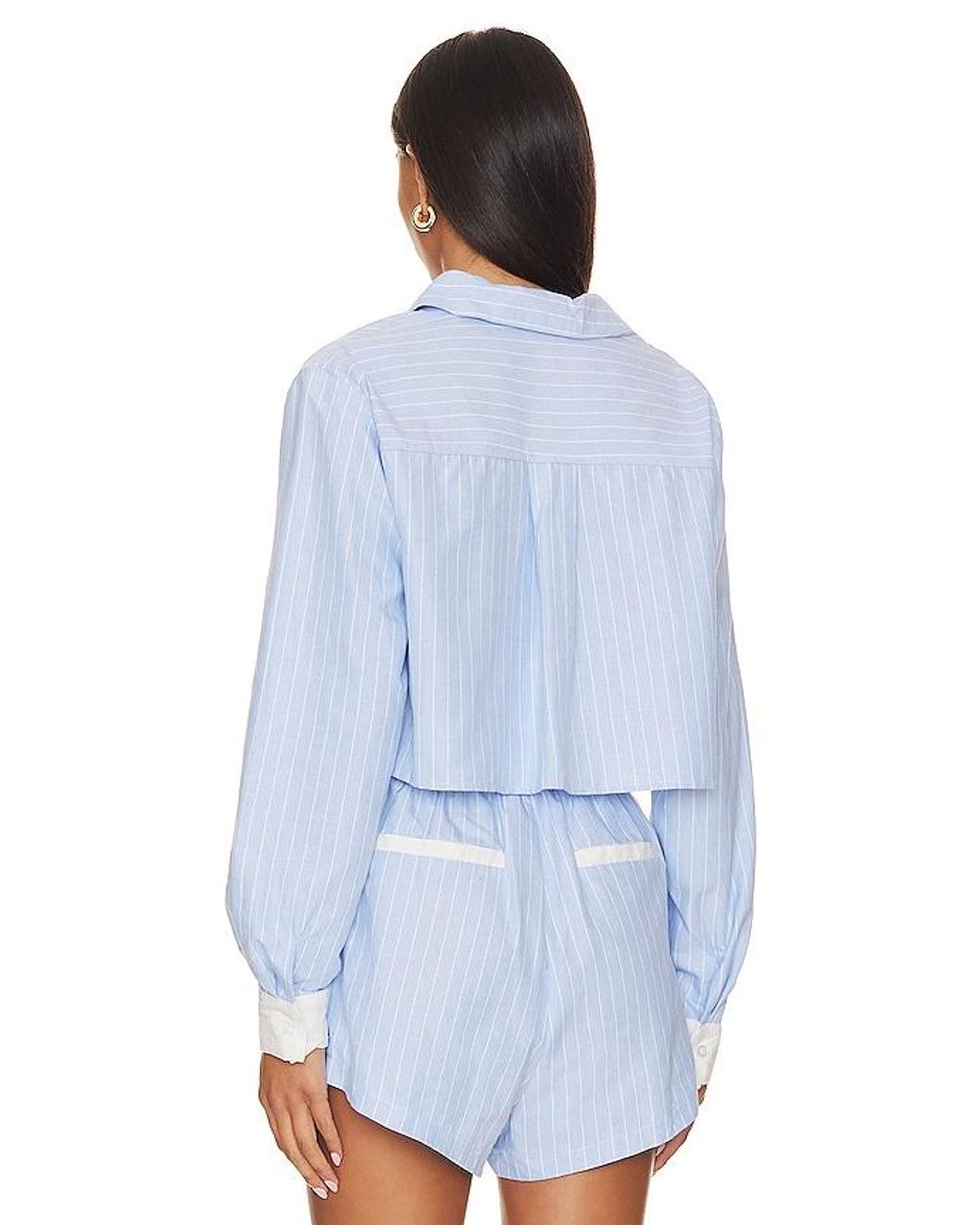 SNDY'S Blue X Revolve Darian Stripe Top