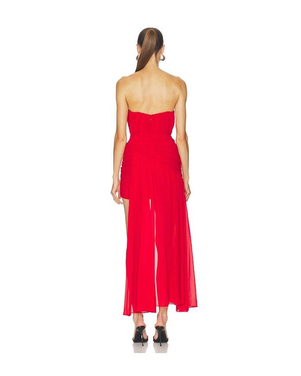 Bardot Red Remalia Strapless Mini Dress