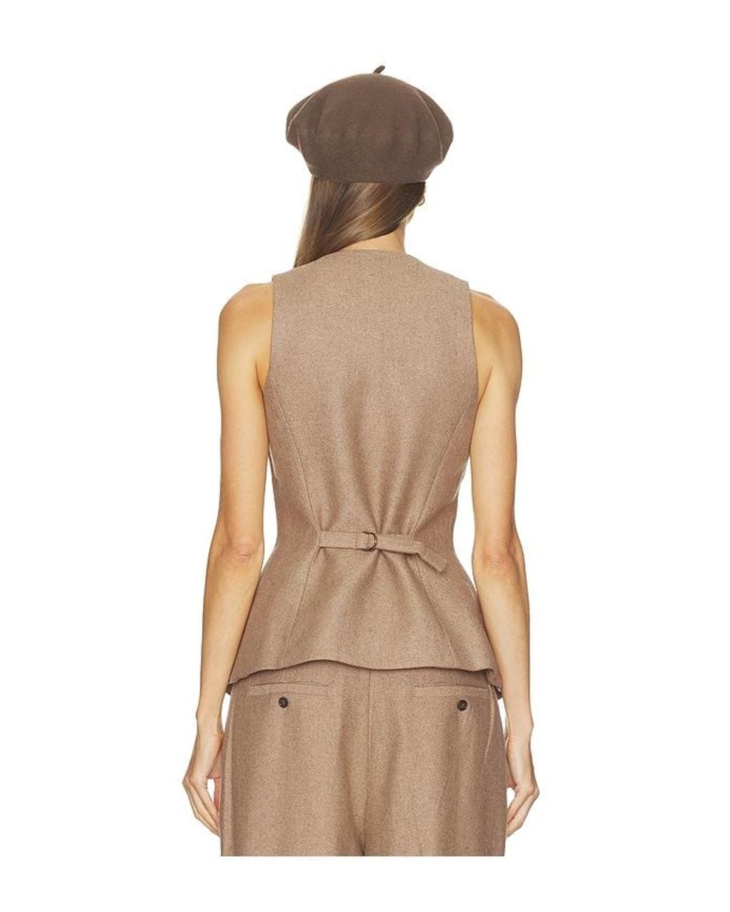 Helsa Natural Italian Herringbone Waistcoat
