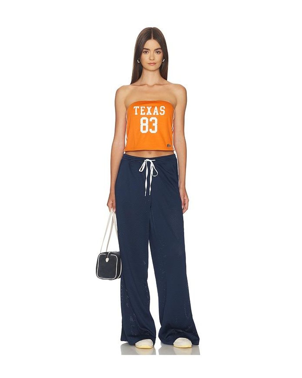 Hype and Vice Orange Texas Jersey Tube Top