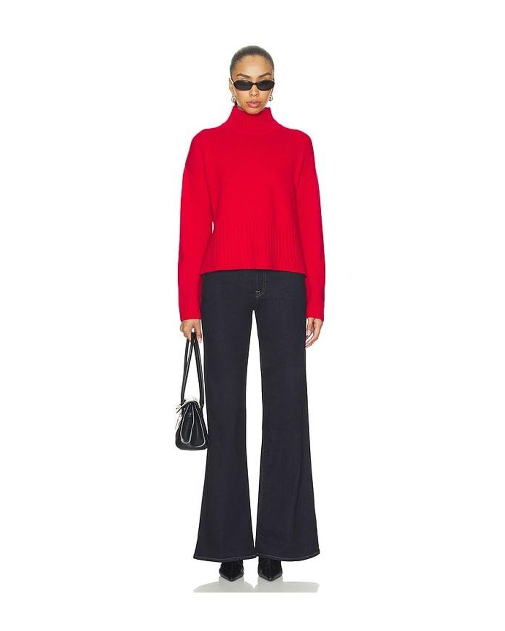 GOOD AMERICAN Red Good Waist Palazzo Jeans