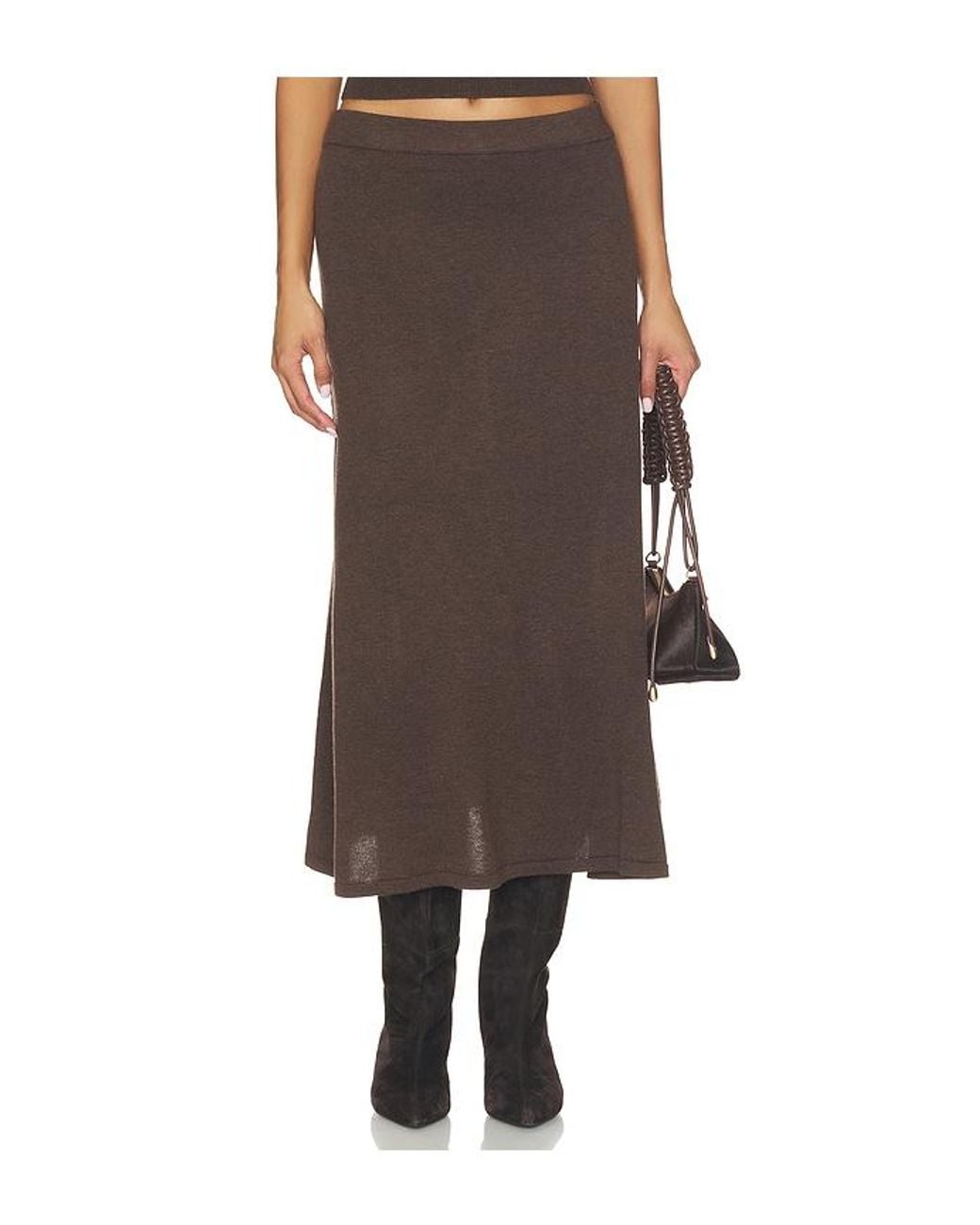 Astr Brown Deora Sweater Skirt