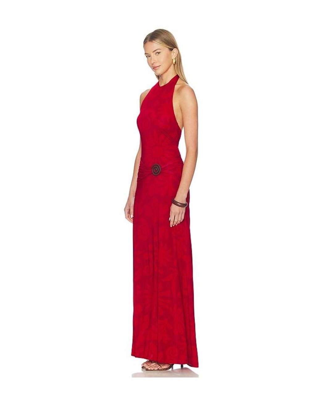 Cala De La Cruz Red Cairo Dress