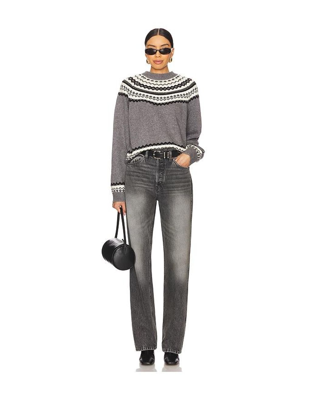 Tularosa Gray Kiva Fairisle Sweater