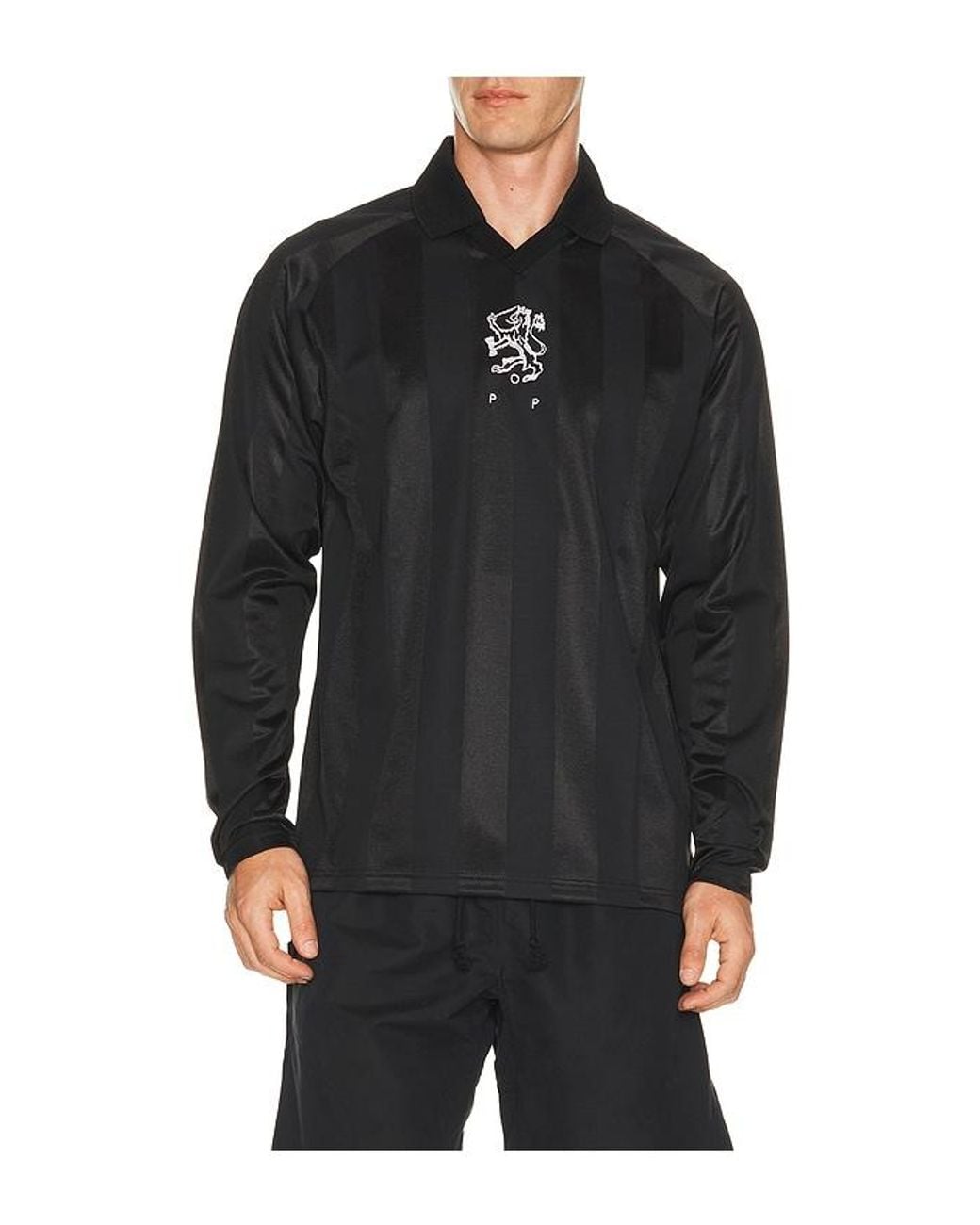 Pop Trading Co. Black Sportif Long Sleeve Tee for men