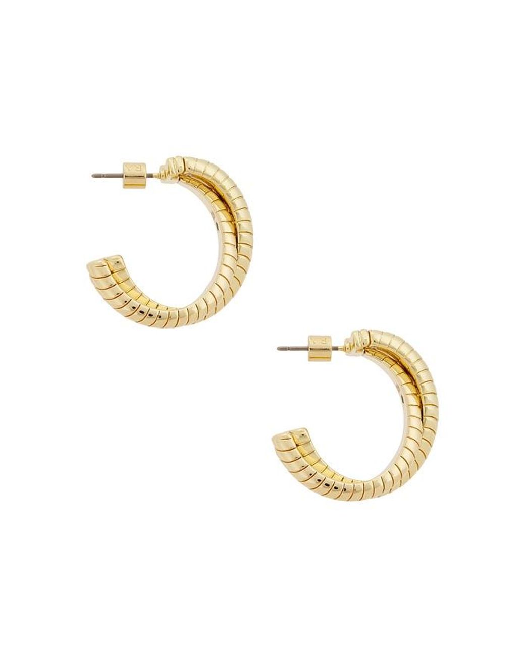 Roxanne Assoulin Metallic Double Cobra Hoop Earrings