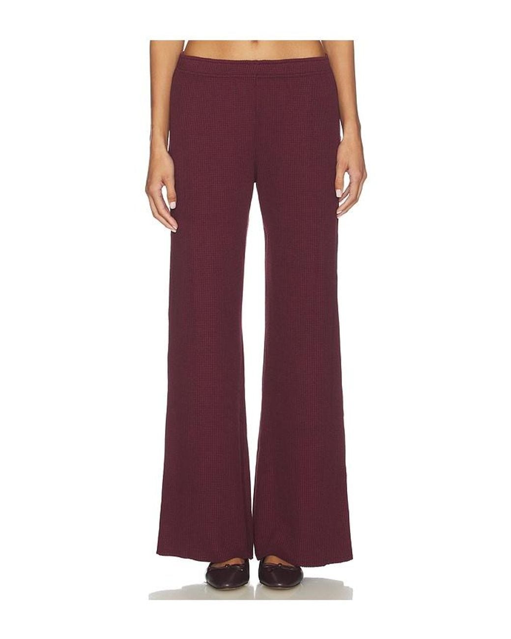 Bobi Red Wide Leg Drawstring Pant