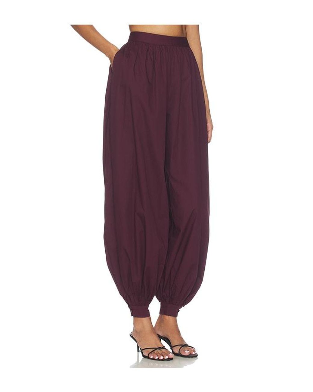 ROTATE BIRGER CHRISTENSEN Purple Balloon Pleated Pants