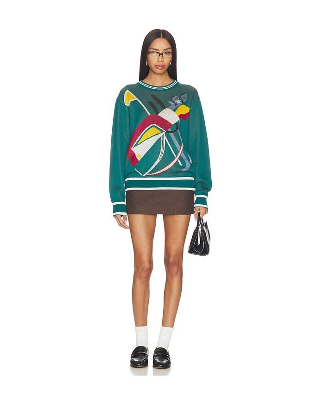 YELLOW THE LABEL Blue Golfbag Tencel Knit Pullover