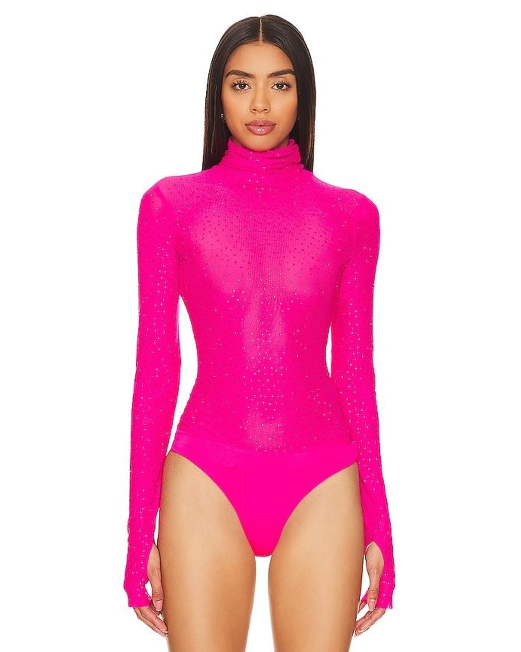 Milo Rhinestone Bodysuit AFRM en coloris Pink