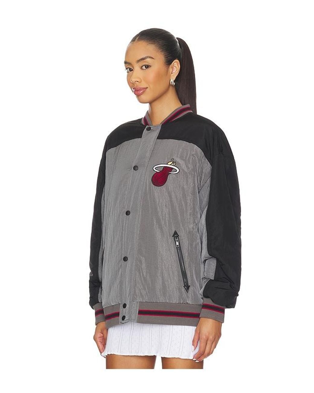 Terez Gray X Revolve Miami Heat Double Yoke Bomber