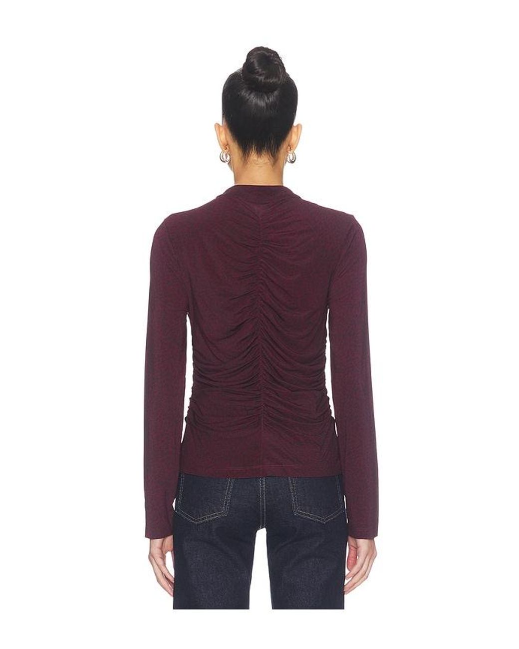 Sea Purple Charlize Print Longsleeve Top