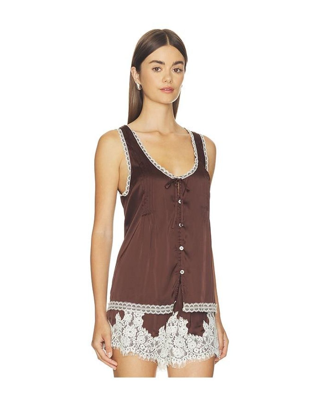 Show Me Your Mumu Brown Sandra Top