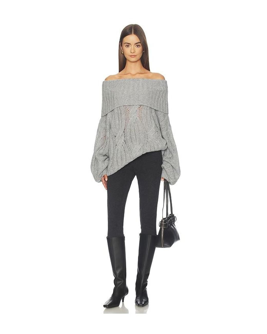 Lisa Yang Gray Chaqueline Sweater