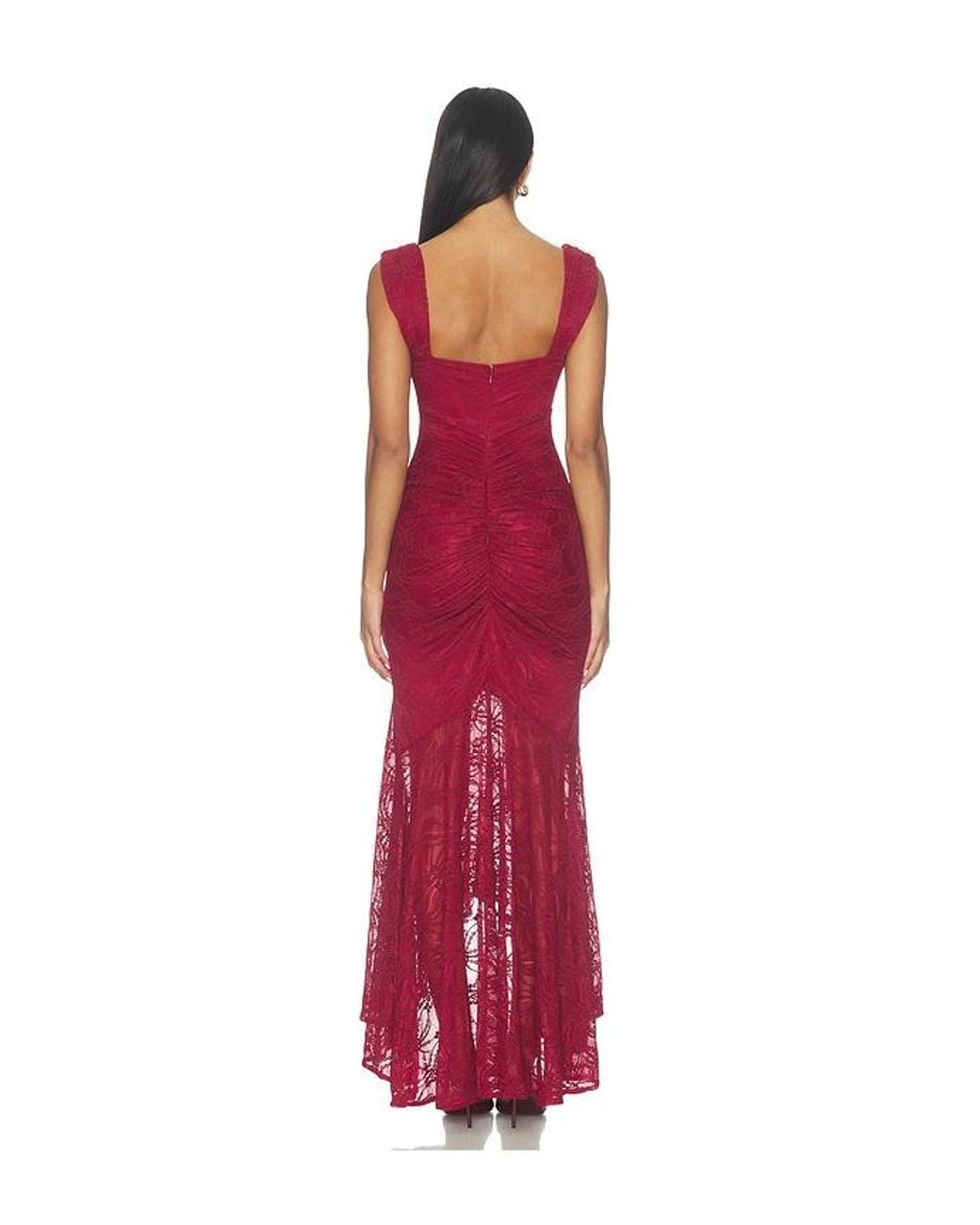 MORE TO COME Red Micah Corset Dress