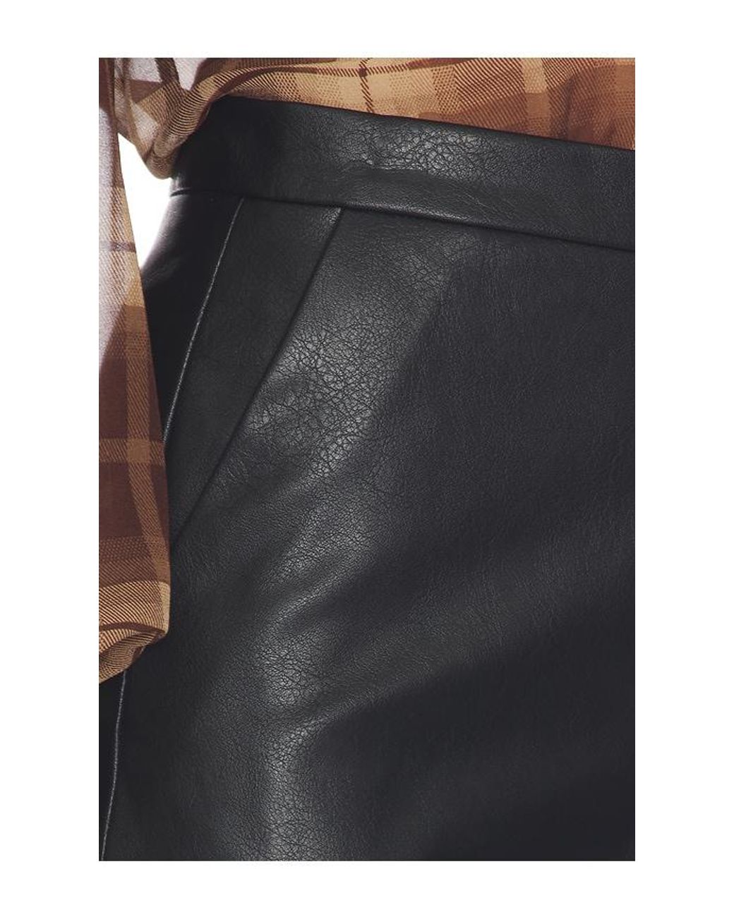 Bardot Black Lisbon Faux Leather Skirt