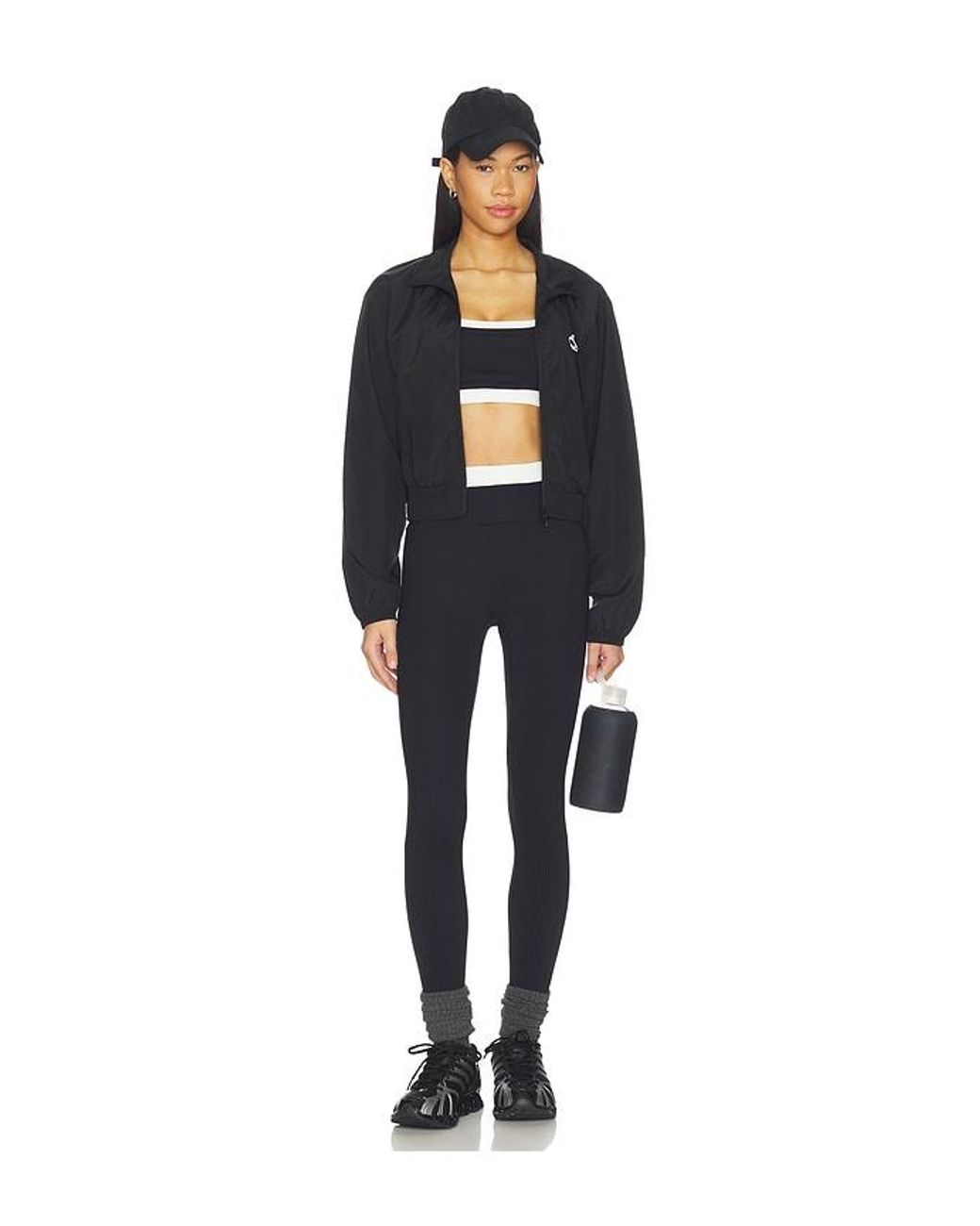 Year Of Ours Blue Ribbed Layered Legging
