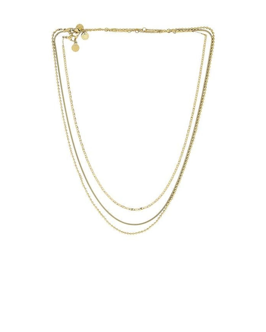 BaubleBar Metallic Anita Water Resistant Necklace Set