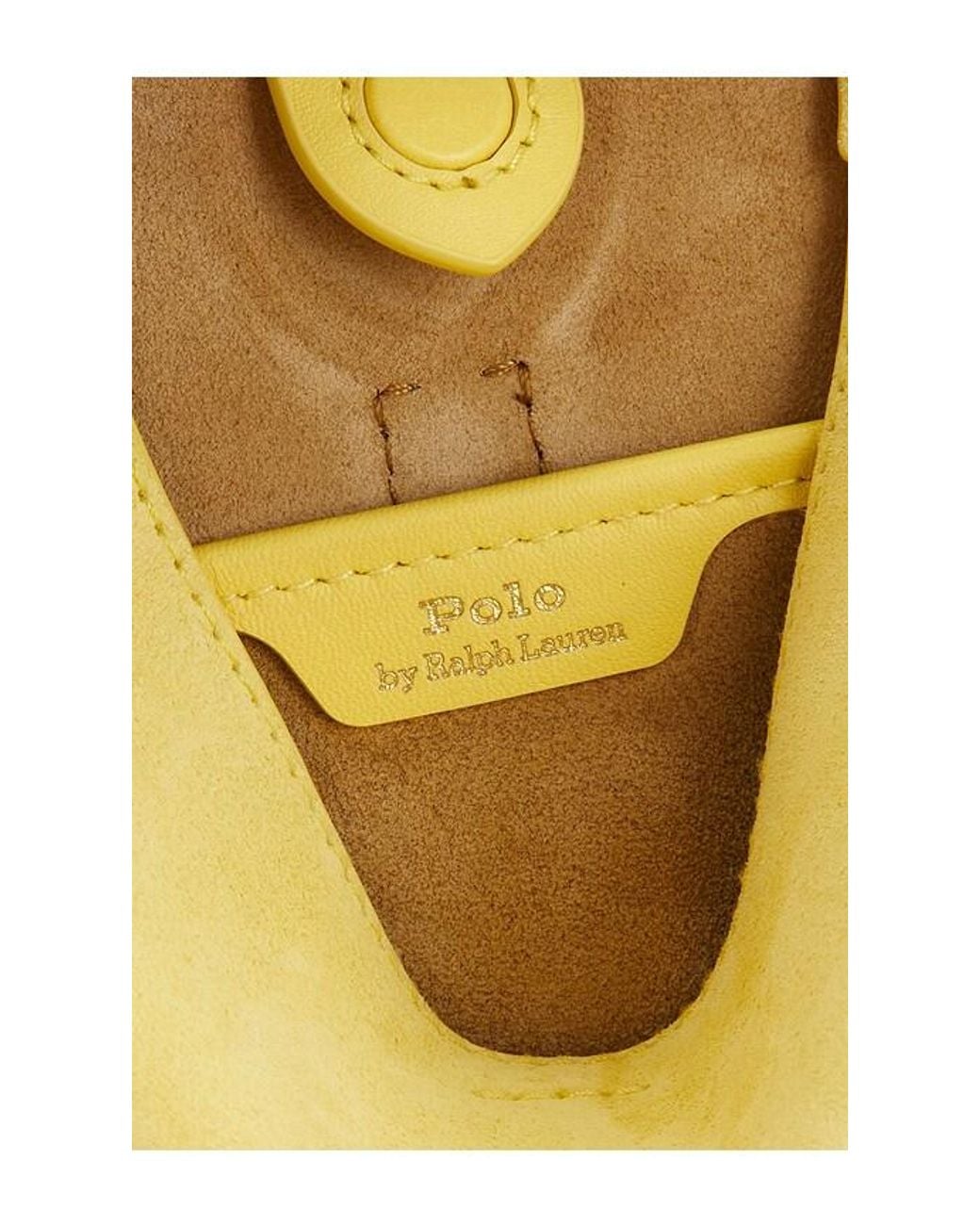 Polo Ralph Lauren Yellow Suede Small Shoulder Bag