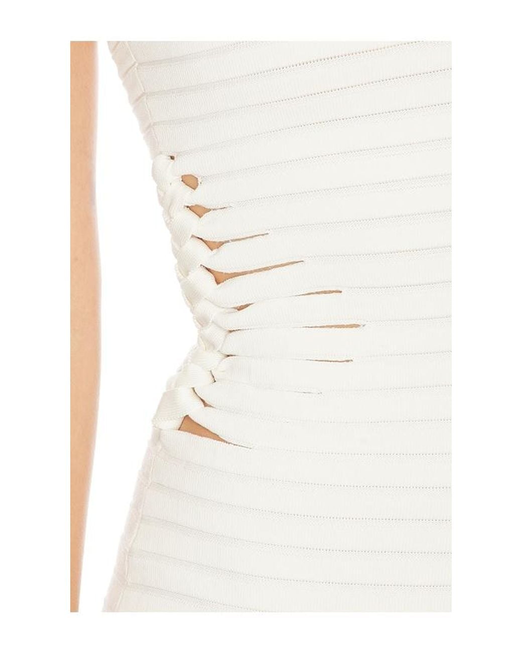 HAELO White Braided Tubular Dress