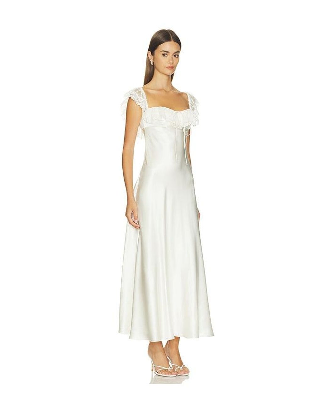 Mirror Palais White Sonata Lady Length Dress