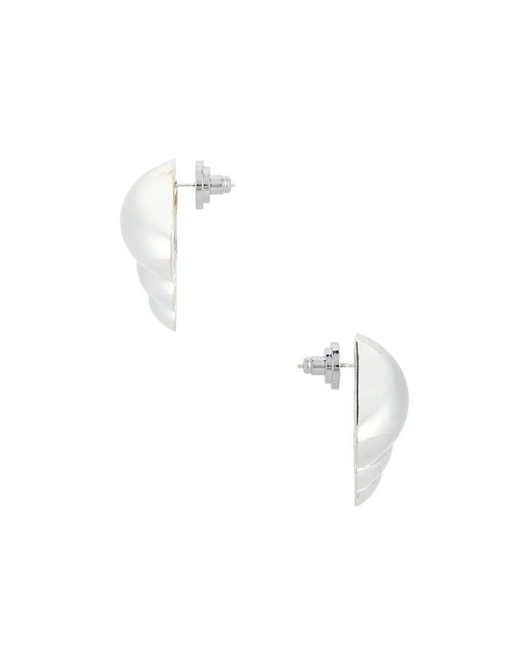 Mega White Croissant Earrings