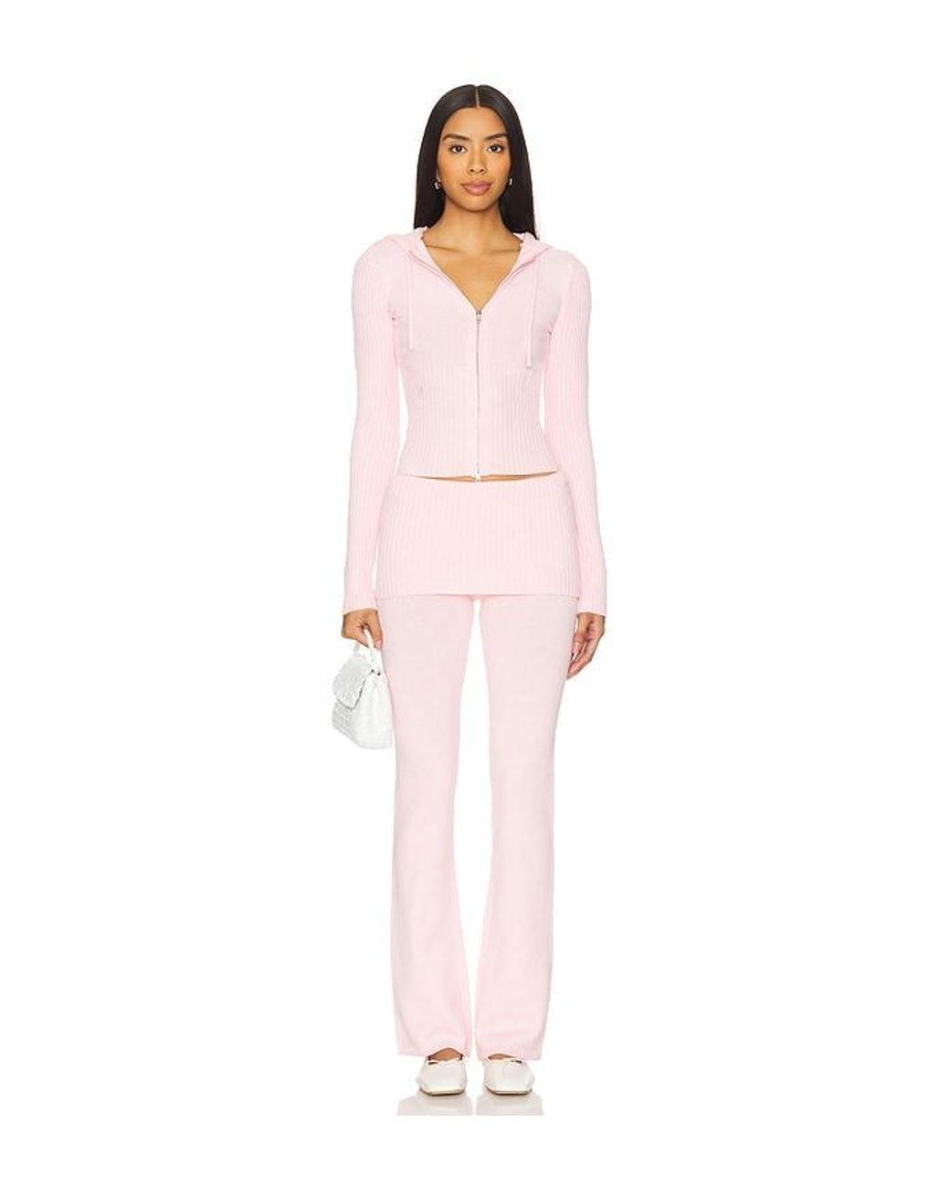 Frankie's Bikinis Pink Aimee Cloud Knit Pant