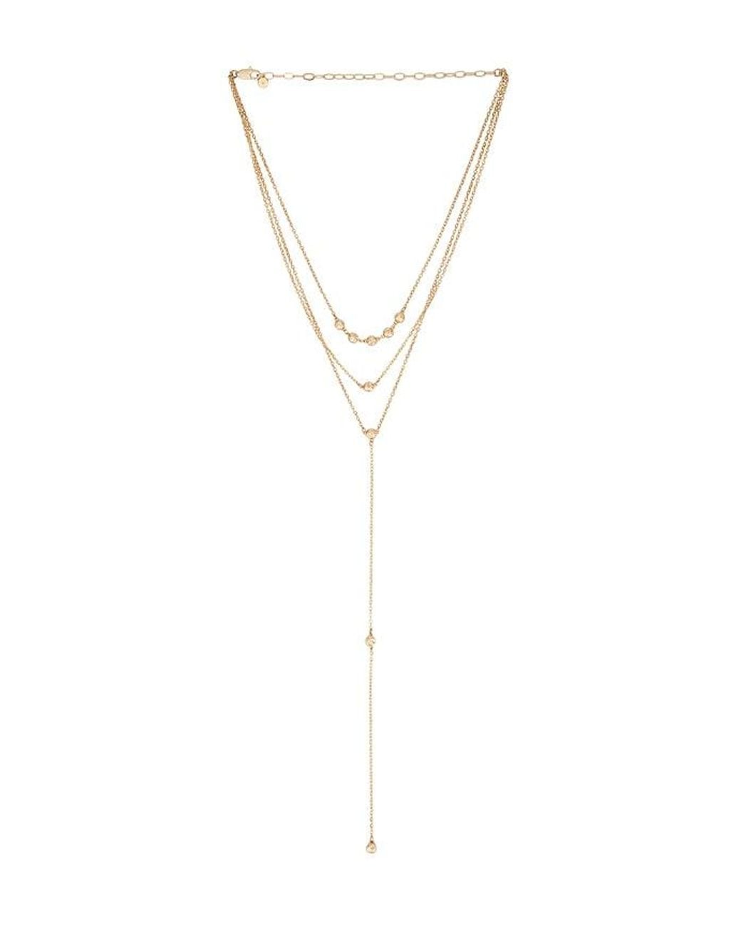 Ettika Metallic Molten Layered Lariat Necklace