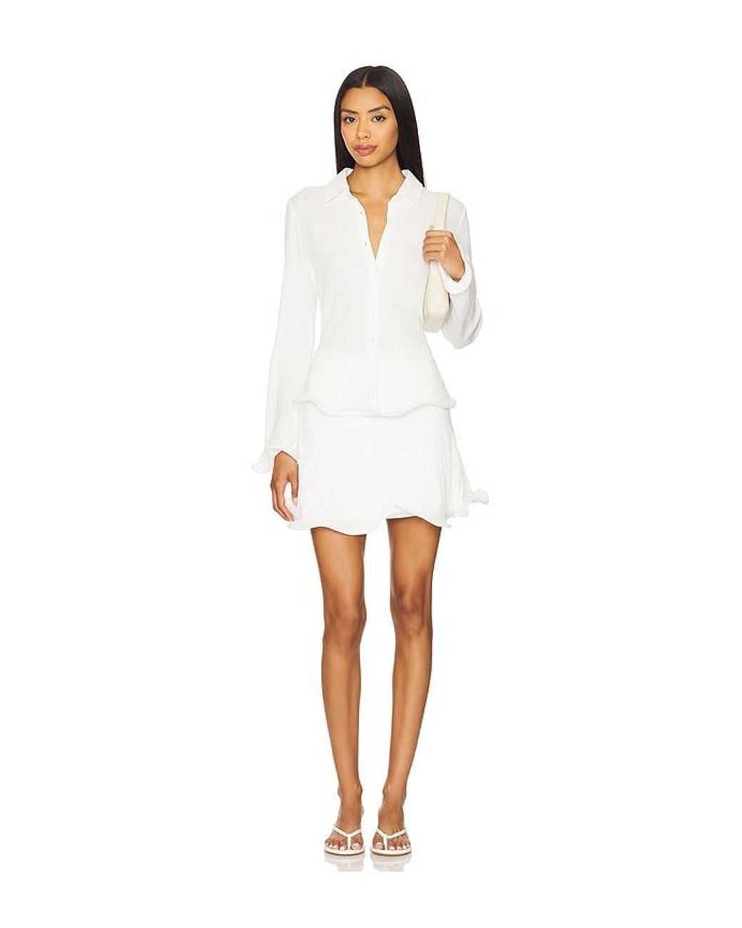 Line & Dot White Celesta Skirt