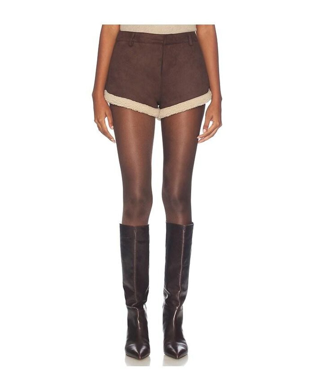 Lovers + Friends Multicolor Lola Faux Shearling Short