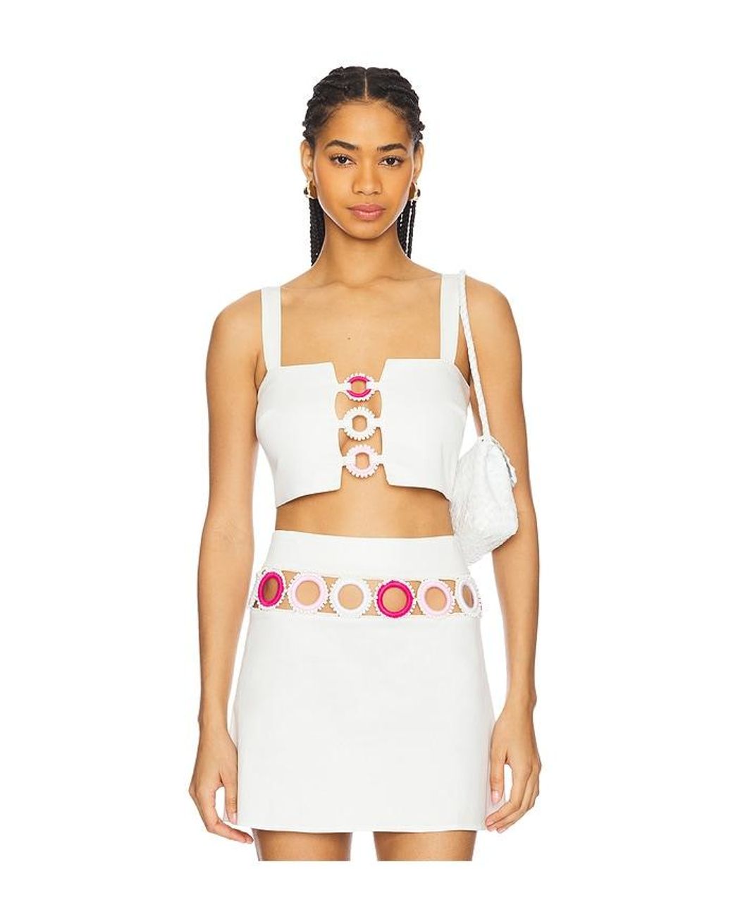 MY BEACHY SIDE White X Revolve Square Neck Crop Top