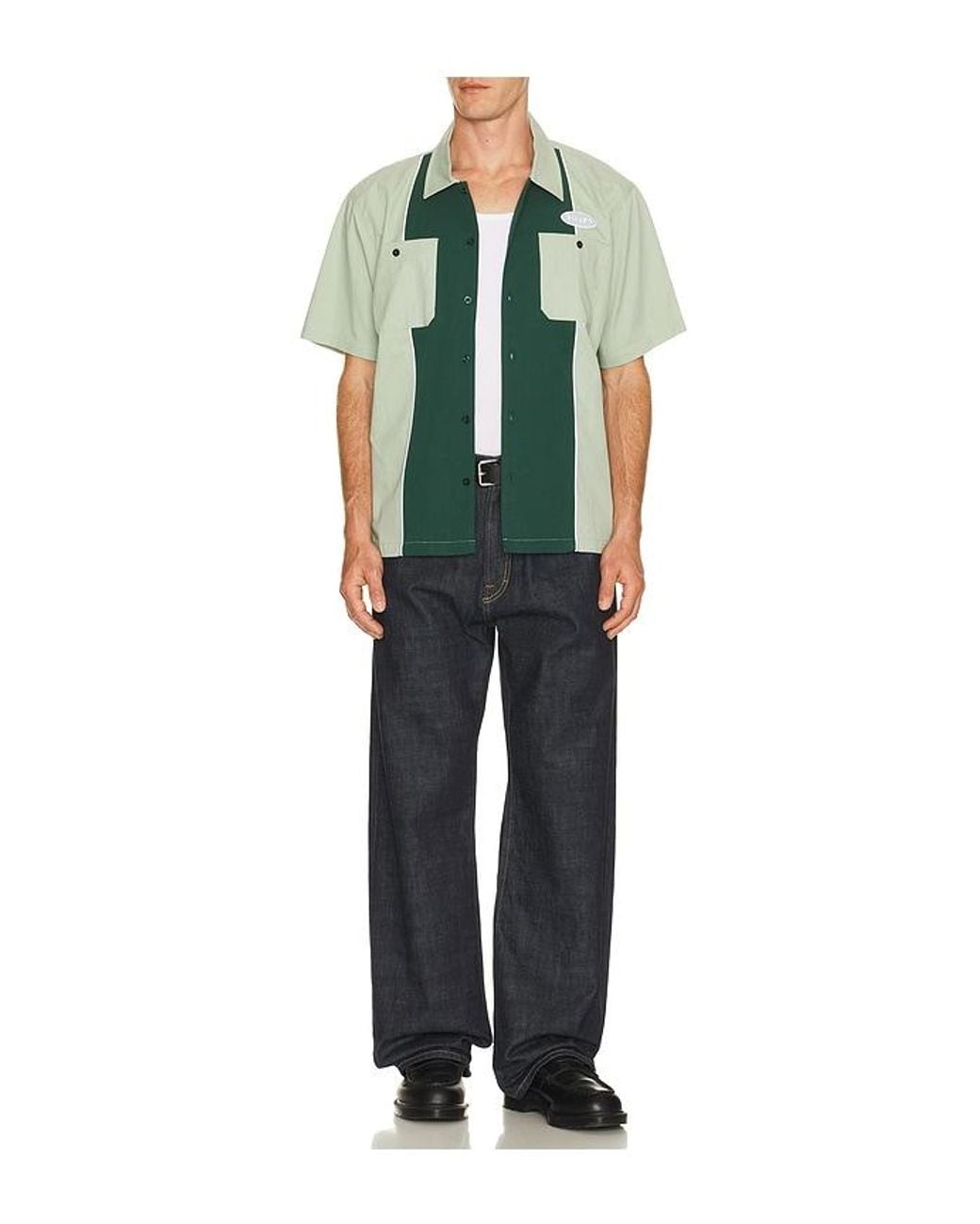 Huf Green Urethane Work Shirt for men