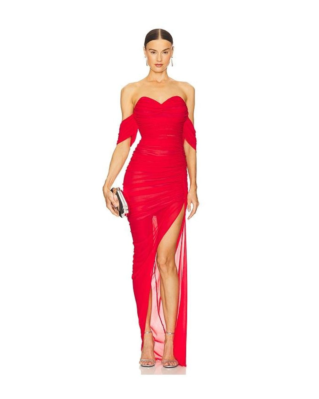 Nookie Red Dita Mesh Gown