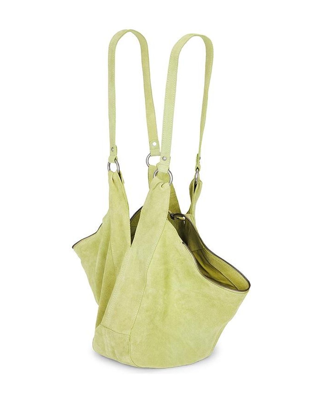 Free People Green Roma Suede Tote Bag