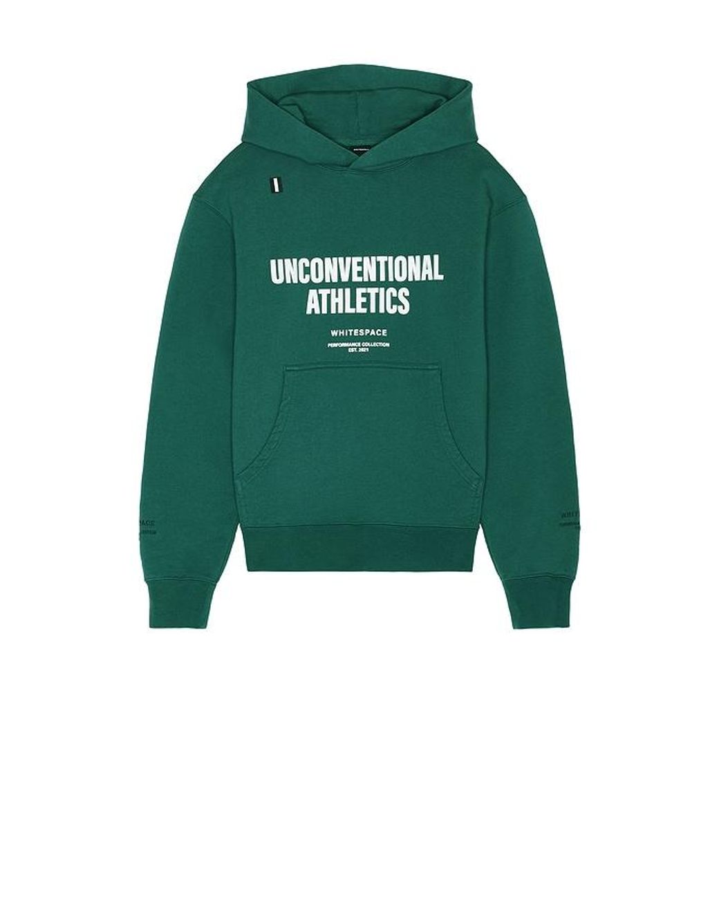 White/space Green Unconventional Athletics Hoodie for men