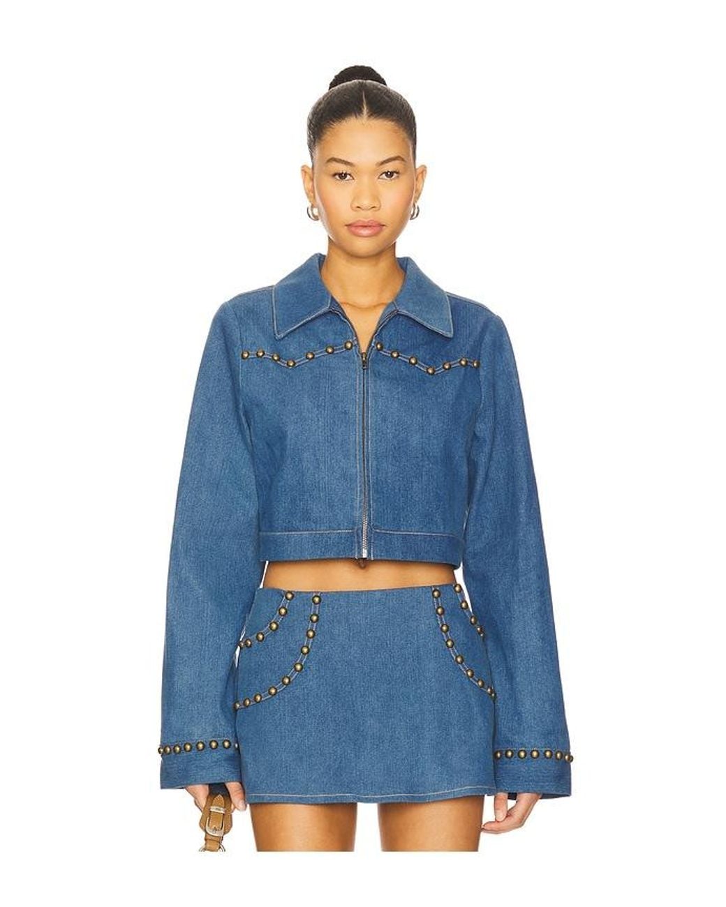 Lovers + Friends Blue Palmer Jacket
