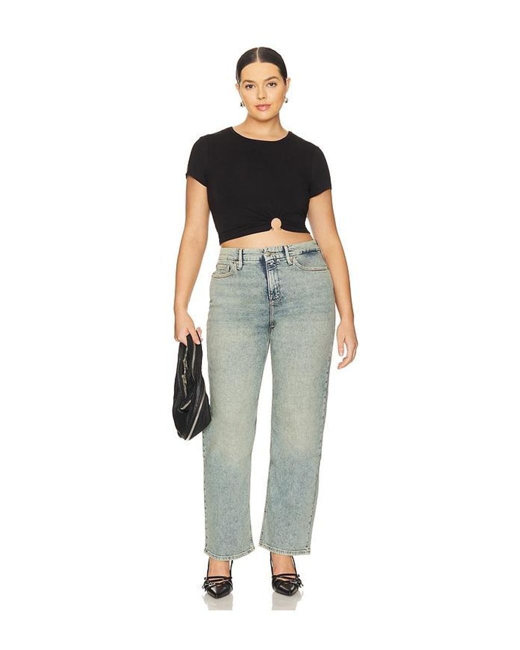 GOOD AMERICAN Blue Good 90's Petite Jeans