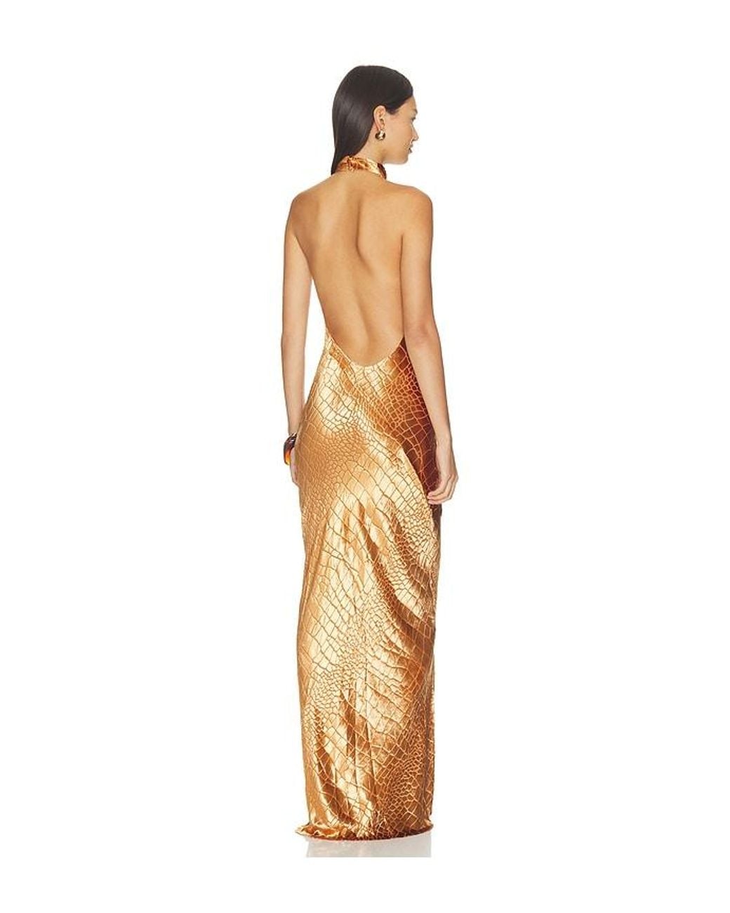 The Sei Multicolor Halter Bias Gown