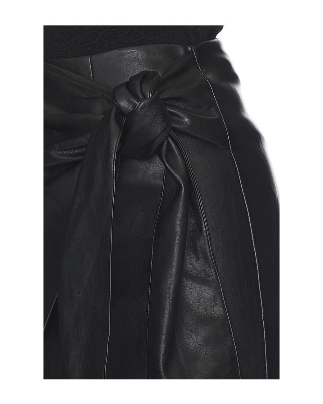 ALL THE WAYS Black Kassidy Faux Leather Skirt