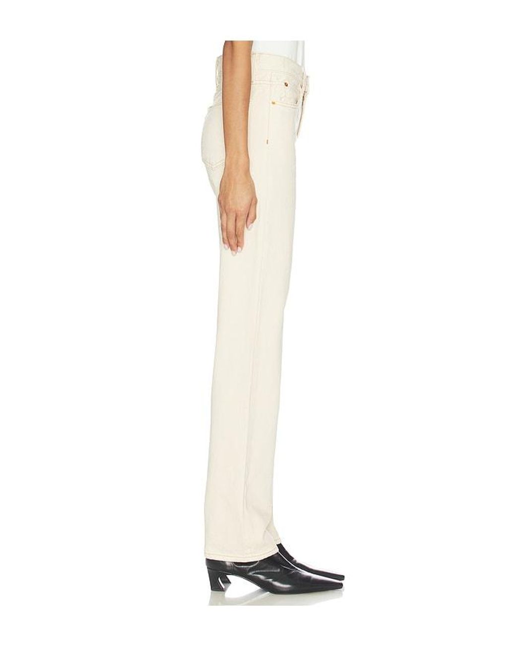 SLVRLAKE Denim White Phoenix Loose Straight Leg Jeans
