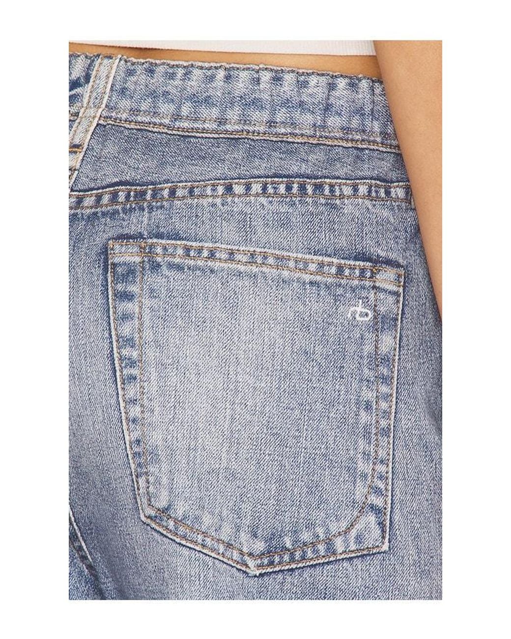 Rag & Bone Blue Rb Miramar Terry Wide Leg Jeans
