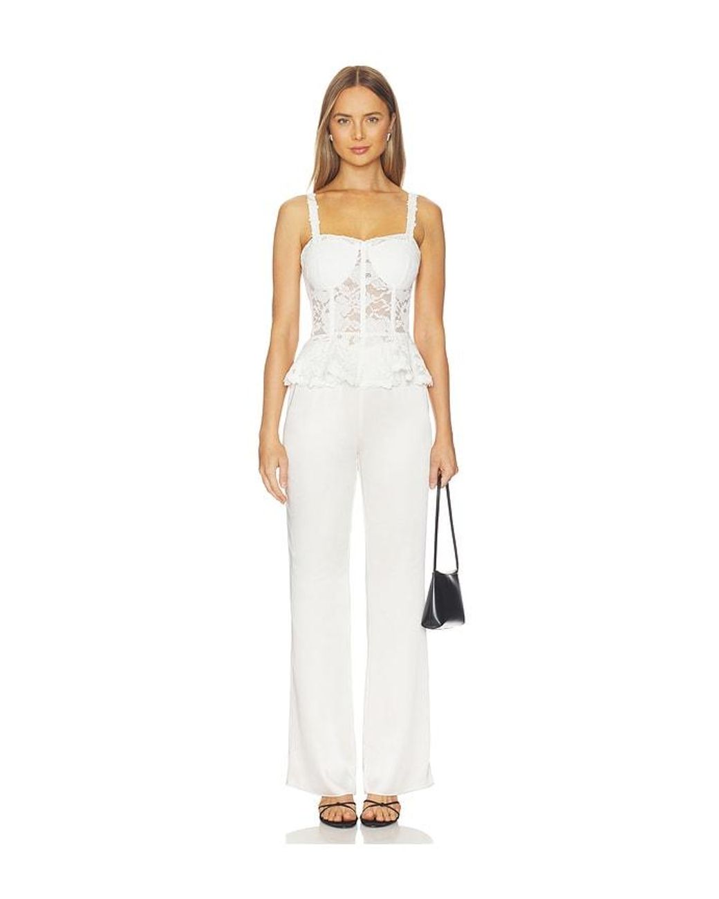 Generation Love White Nicole Mesh Lace Bustier